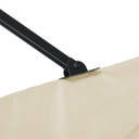 Square Cantilever Roma Parasol 360 Rotation w/ Hand Crank, Cream White