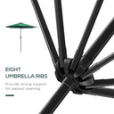 3(m) Patio Umbrella Outdoor Sunshade Canopy w/ Tilt & Crank Green Outsunny