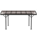 5 x 3m Hardtop Aluminium Gazebo Pergola Polycarbonate Roof, Brown