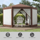 Hexagonal Garden Gazebo Party Tent Patio Marquee Canopy