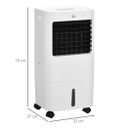 HOMCOM Evaporative Portable Air Cooler Cooling Fan Humidifier for Home Office
