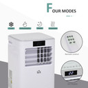 8000BTU Portable Air Conditioner 4 Modes LED Display Timer Home Office HOMCOM