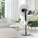 Oscillating Floor Fan Indoor Air Tower Standing  RC, 3 Speed & 7.5-Hour HOMCOM