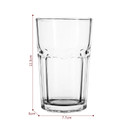 12 Traditional Highball Glass Tumblers - 300ml (10.5oz) Highball Glasses