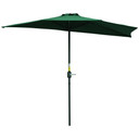 3m Half Parasol Umbrella Metal Frame Crank NO BASE INCLUDED, Green