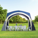 Outdoor Gazebo Event Dome Shelter Party Tent for Garden Blue and Grey