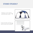 Outdoor Gazebo Event Dome Shelter Party Tent for Garden Blue and Grey