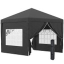 3mx3m Pop Up Gazebo Party Tent Canopy Marquee with Storage Bag Black