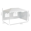 3 x 4 m Garden Gazebo Outdoor Canopy Marquee Party Tent White