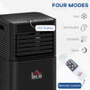 7000BTU Portable Air Conditioner 4 Modes LED Display Timer Home Office HOMCOM