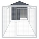 vidaXL Dog House with Roof Anthracite 117x405x123 cm Galvanised Steel