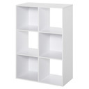 Storage Cabinet Bookcase 6 Cube Organiser Shelves White
