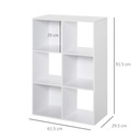 Storage Cabinet Bookcase 6 Cube Organiser Shelves White