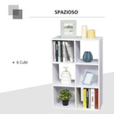 Storage Cabinet Bookcase 6 Cube Organiser Shelves White