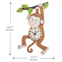 Kids Monkey Wall Clock Animal Themed Sunny Safari by Fantasy Fields TD-0081AR