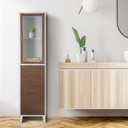 Wooden Bathroom Furniture Tall Linen Storage Cabinet EHF-F0009