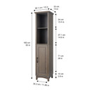 Wooden Bathroom Tall Linen Tower Storage Cabinet EHF-F0012