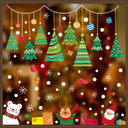 9 Sheets Christmas Window Stickers Double-side PVC Reusable Window Cling