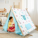 SOKA Camping Countryside Teepee Tent Foldable Play Tent Tipi Canvas for Kids