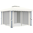 Gazebo Tent with Curtain & LED String Lights