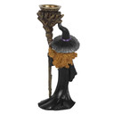 Image: Witch with Staff Backflow Incense Burner - Handcrafted Mystical Home Decor Accent in Earthy Tones