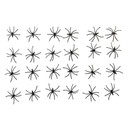 PACK OF 2 Pack of 24 Spooky Black Plastic Spiders 5cm Halloween Party Novelty Decorations