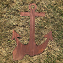 XL Rusty Anchor garden Sign Metal Ornament Feature Lawn statue