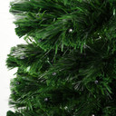  5ft Prelit Artificial Christmas Tree with Multi-Coloured Fiber LED Light Green