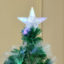 5FT Multicoloured Artificial Christmas Tree Fibre Optic Lights Star Holder 