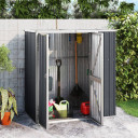 Garden Tool Shed 88x89x161 cm to 225 x 89 x 161 cm Galvanised Steel