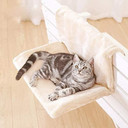 Aspect Cat Radiator Bed in Cream - Soft Faux Fur, Elevated Design for Comfort