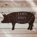 PIG Sign Rusty Metal Home Kitchen Rustic Sign