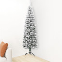 Slim Artificial Half Christmas Tree with Flocked Snow 120 cm to 240cm