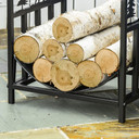 Firewood Log Rack Curved Log Holder Wood Storage Handles Rack Bear Shape