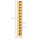 Multimedia Shelf-Pine Wood Colour -  21L 75H cm