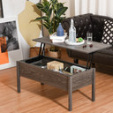  Particle Board Lift-Top Coffee Table Grey 