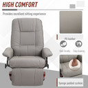 PU Leather Armchair Ergonomic Office Recliner Sofa Chair Plush Lounger Grey