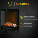 Fireplace Heater, Quiet LED Flame Effect Overheating Protection 1000/2000W