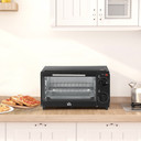 Black HOMCOM 9L Mini Oven with Clear Glass Door - A compact countertop electric grill and toaster oven.