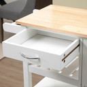 Kitchen Cart Utility Kitchen Island with Storage Drawer, White