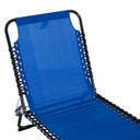 Outsunny Folding Sun Lounger, 3 Positions-Blue