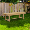 Outsunny 2-Seater Outdoor Garden Fir Wood Patio Bench 