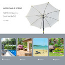 Outsunny ?2.6M Umbrella Parasol-Cream White