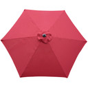 Outsunny Umbrella Parasol 2.8x2.4 m, Steel, Polyester-Wine Red