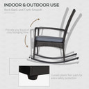 Outsunny PE Rattan Outdoor Garden Rocking Chair w/ Cushion Grey 