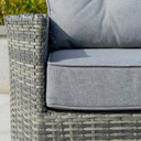 5 Seat PE Rattan Sofa Set, Aluminium Frame, Polywood Topper Table, Mixed Grey