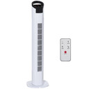 Tower Fan, 3 Speed 3 Mode, Oscillation Remote Black/White