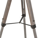 HOMCOM Pine Wood Tripod Spotlight Floor Lamp in Brown/Black Finish with Adjustable Height and Foldable Stand