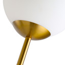 Steel Glass Sphere Floor Lamp Gold
