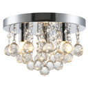 Mini Style Modern Crystal Ceiling Lamp Crystal Chandelier G9 Lamp, Silver